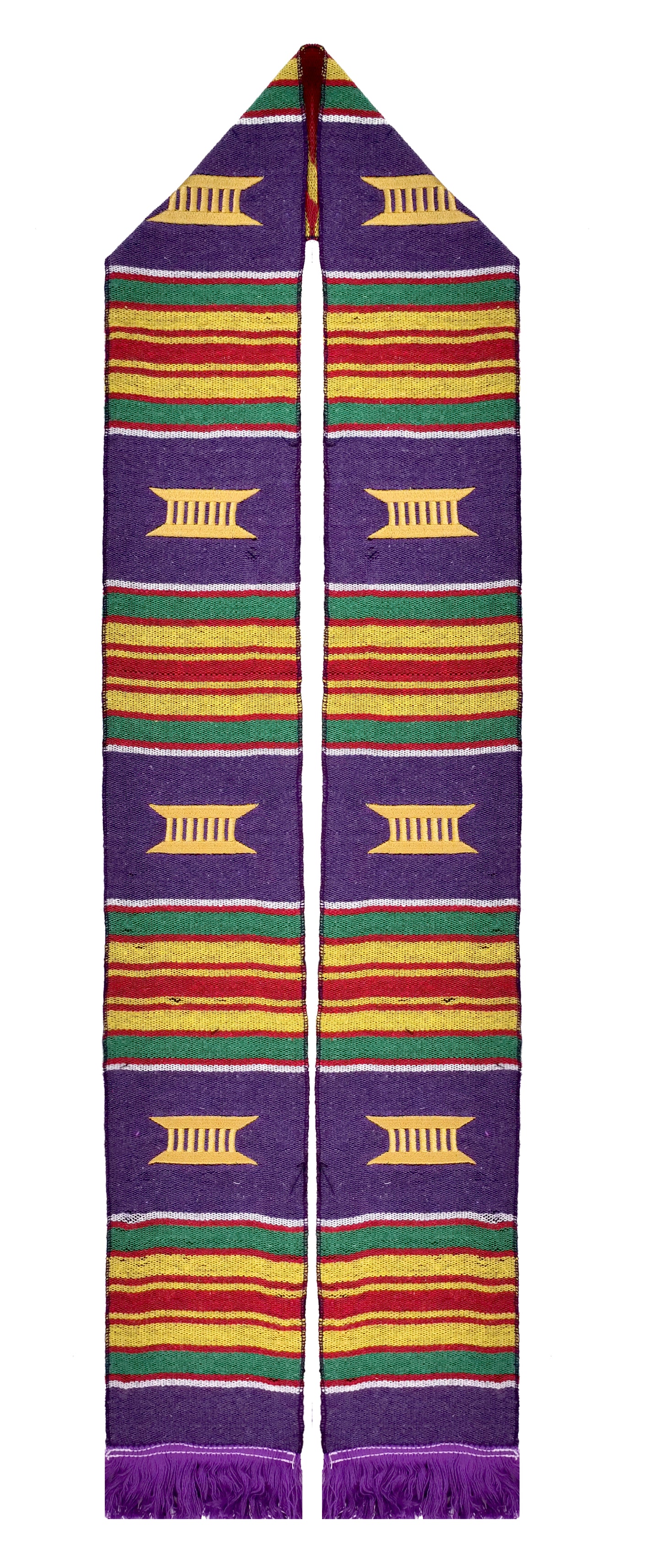 Purple Kente Graduation Stole/Sash